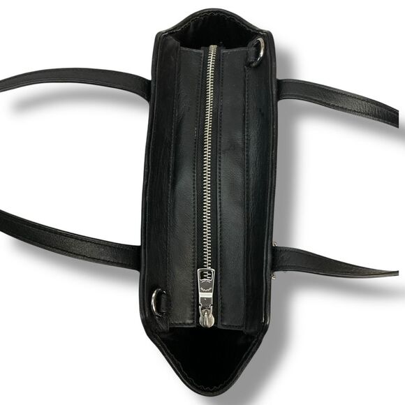 Coach Taylor Bette Classic Black Leather Mini Tote Shoulder Bag Handbag - Picture 8 of 9